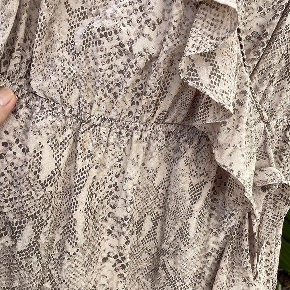 Rebecca Taylor leopard print silk Ruffled Sleeveless Dress - Picture 4 of 7